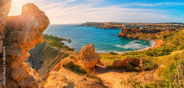 Obraz Malta. Plaża maltańska.