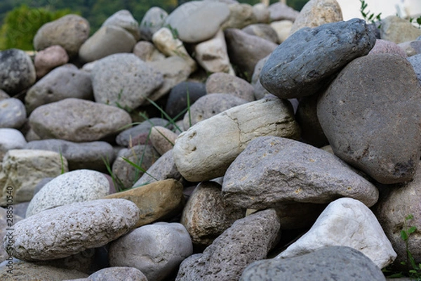 Fototapeta A large number of stones as a background and texture