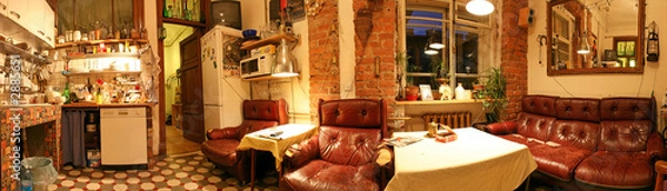 Fototapeta intérieur cuir