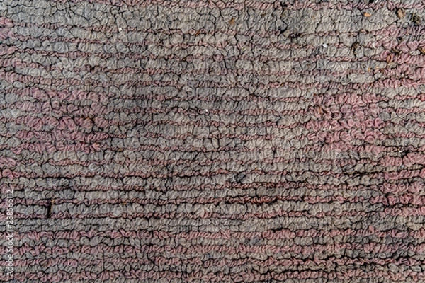 Fototapeta Old dirty carpet texture. Pink horizontal lines. Background