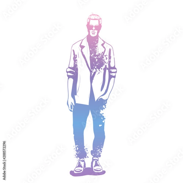 Obraz Vector man model