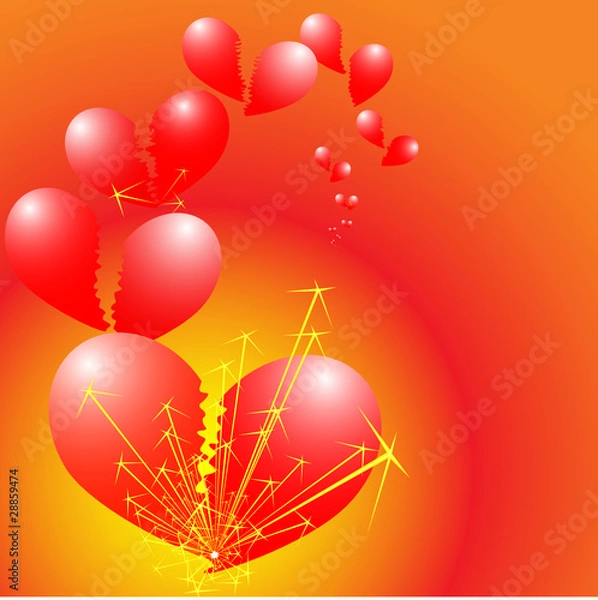 Obraz половинки сердец