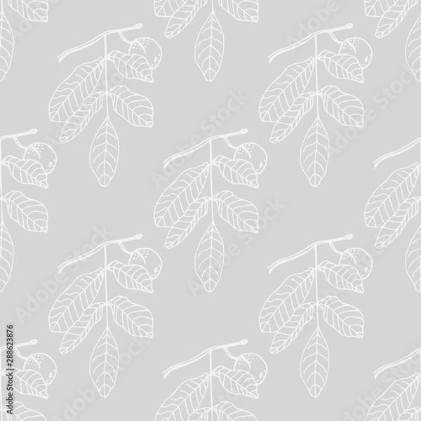 Fototapeta abstract seamless floral pattern Walnut