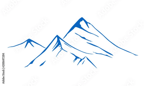 Obraz Berge Silhouette