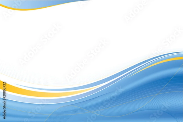 Fototapeta blue yellow waves