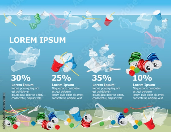 Obraz Vector Environment Pollution Illustration