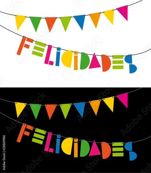 Obraz Gratulacje flagi