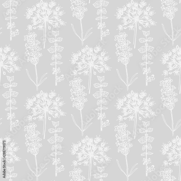 Fototapeta seamless floral pattern with wild flower