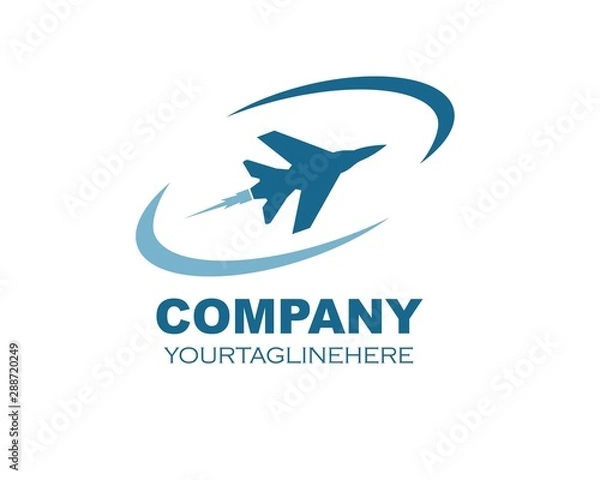 Fototapeta plane logo vector icon illustration design