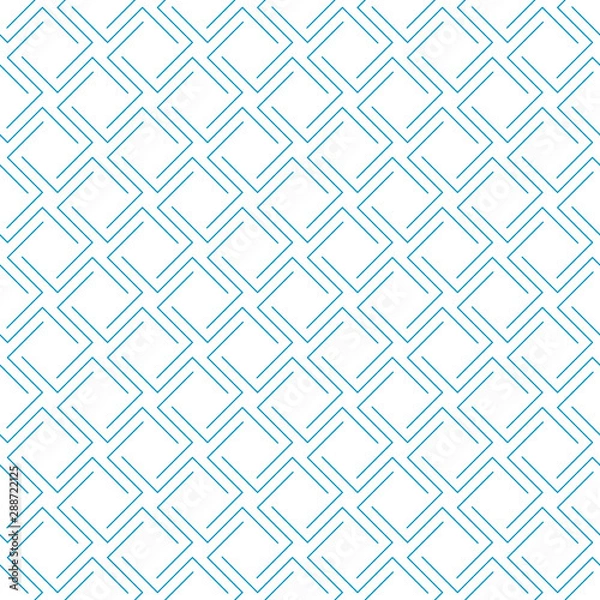 Obraz Pattern line geometric abstract seamless lines blue on white background.