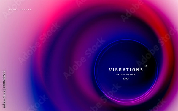 Fototapeta Abstract background with colorful smooth flow of colors. Beautiful blurred backdrop with amazing fluid gradient. Liquid design in trendy colors with gradual blend between shades. Vector illustration