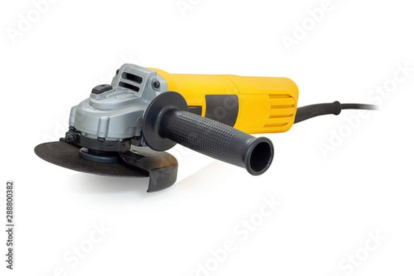 Fototapeta angle grinder on white background