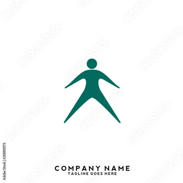 Fototapeta Creative people logo design template