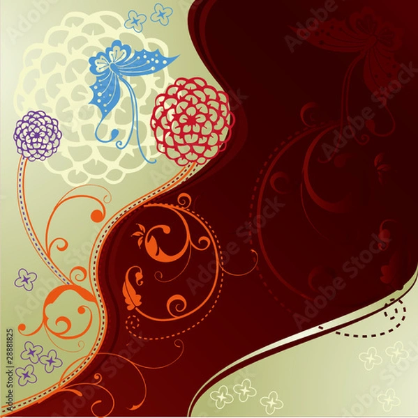 Obraz 蝴蝶花背景