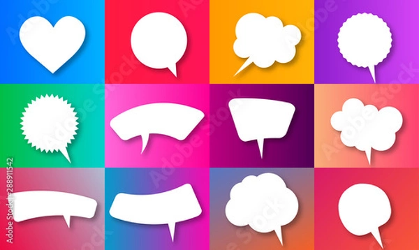 Obraz Abstract vector speech bubble design set