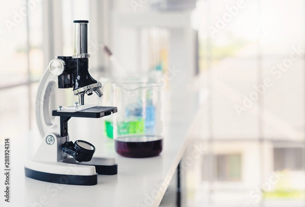 Fototapeta Microscope in labroatory