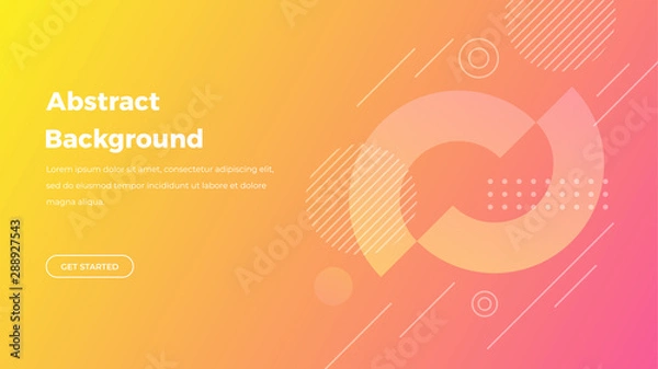 Fototapeta Gradient geometric shapes background collection