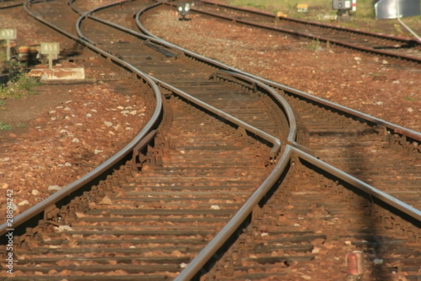 Fototapeta weichenstellung