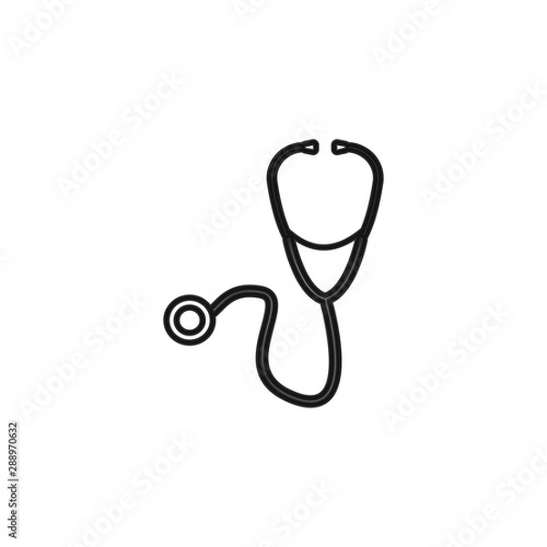 Fototapeta Stethoscope or steth linel icon. Element of Medecine tools Icon. Signs, symbols collection, simple icon for websites, web design, mobile app