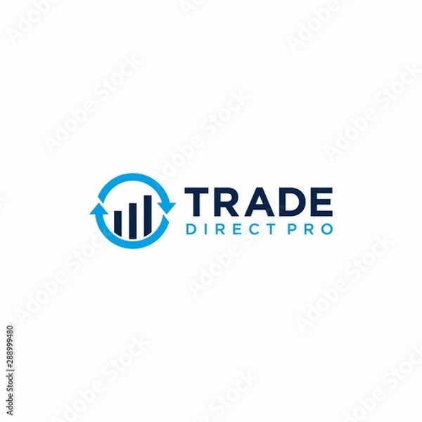 Fototapeta Trading logo with chart element modern design template