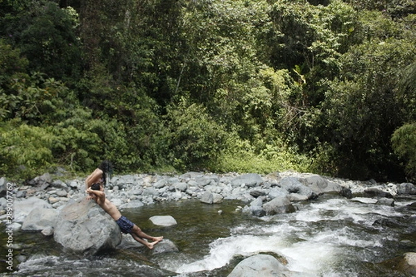 Obraz couple on the river