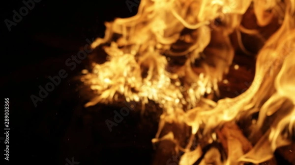 Obraz fire on black background