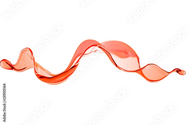 Fototapeta Splash fluid. 3d illustration, 3d rendering.