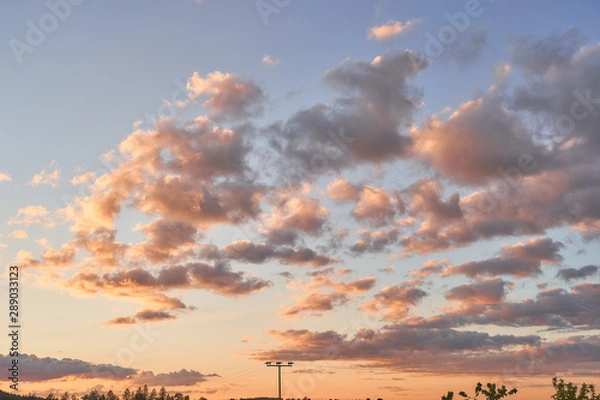 Obraz Wolken im Abendrot