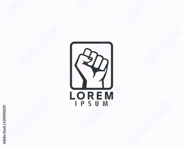 Fototapeta Power Hand Logo Design Template