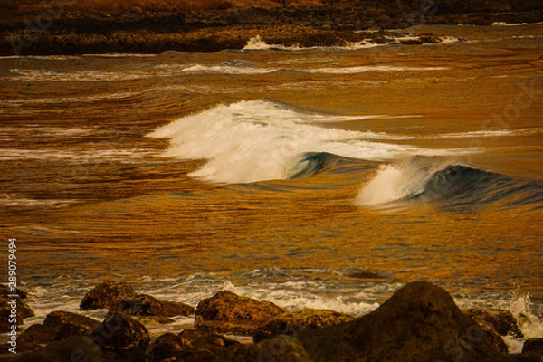 Obraz Vagues au sunrise