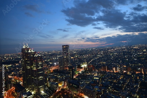 Obraz 都庁から見える夜景