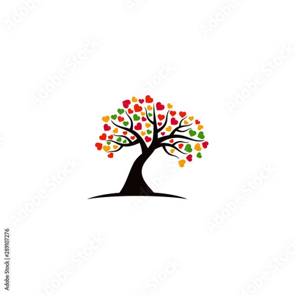 Fototapeta Tree vector icon. logo design elements.