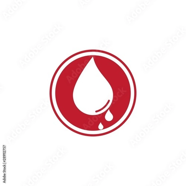 Fototapeta Blood logo icon vector template