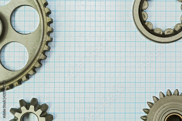 Obraz Technical subject is on the background millimeter paper