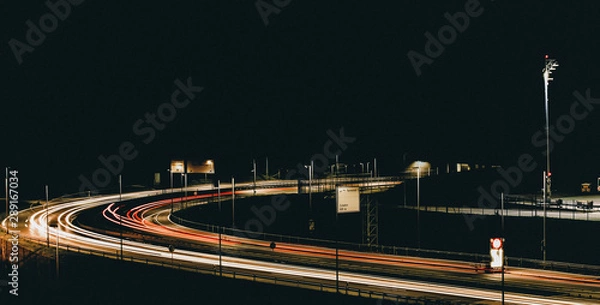 Obraz Langzeitbelichtung Schnellstraße