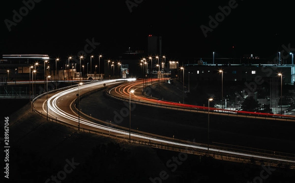 Obraz Langzeitbelichtung Schnellstraße
