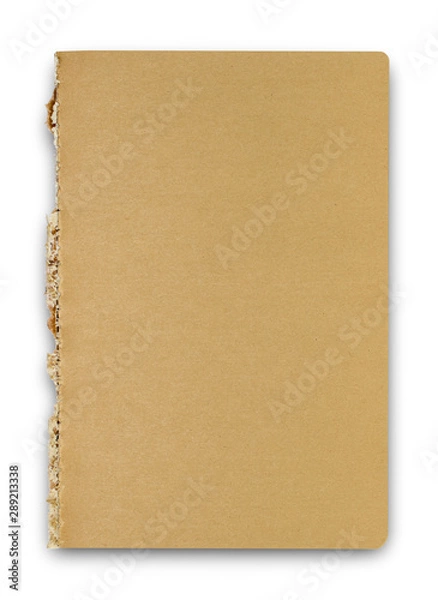 Fototapeta Unlined sketch book isolated on white background