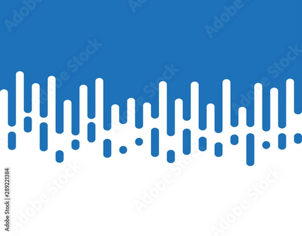 Fototapeta Halftone transition seamless pattern, irregular rounded lines. Vector illustration.