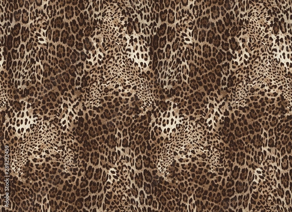 Fototapeta Seamless leopard skin.