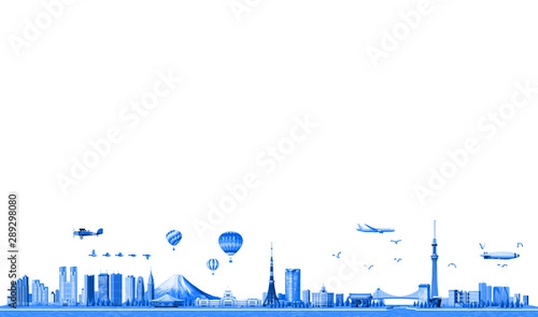 Obraz Tokyo city with 3d render