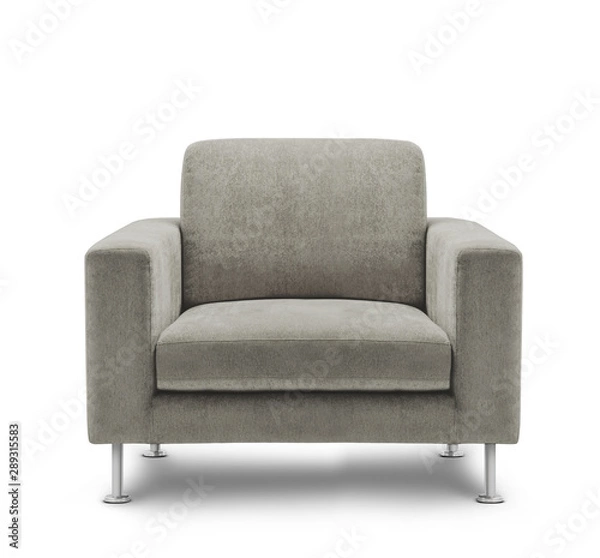 Fototapeta grey color sofa isolated on white background