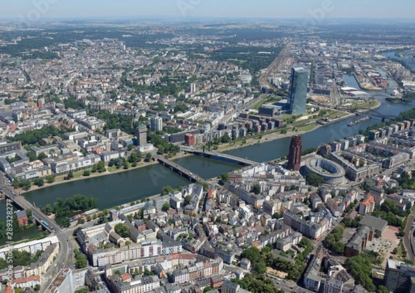 Fototapeta Luftbild von Frankfurt