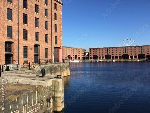Fototapeta View from the Royal Albert Dock - a complex of dock buildings and warehouses in Liverpool, England