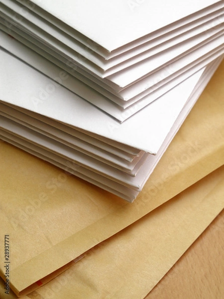 Fototapeta Stacked Envelops