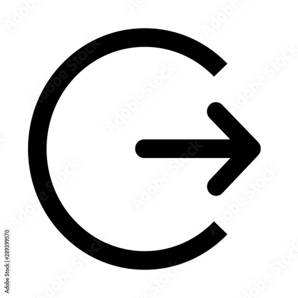 Fototapeta circle logout icon vectors