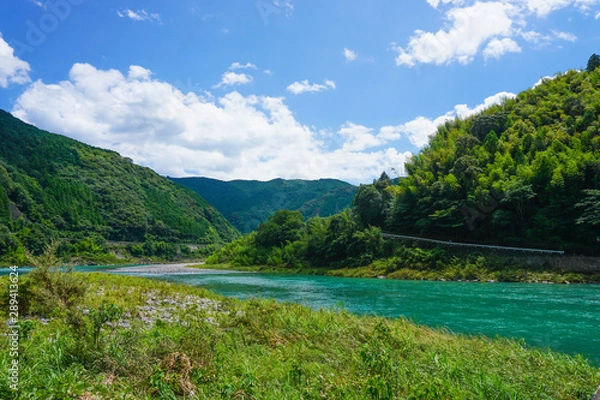 Fototapeta 美しい清流仁淀川、高知県
