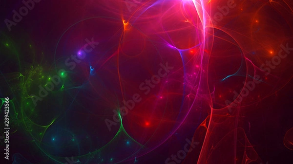 Fototapeta 3D rendering multicolored abstract fractal