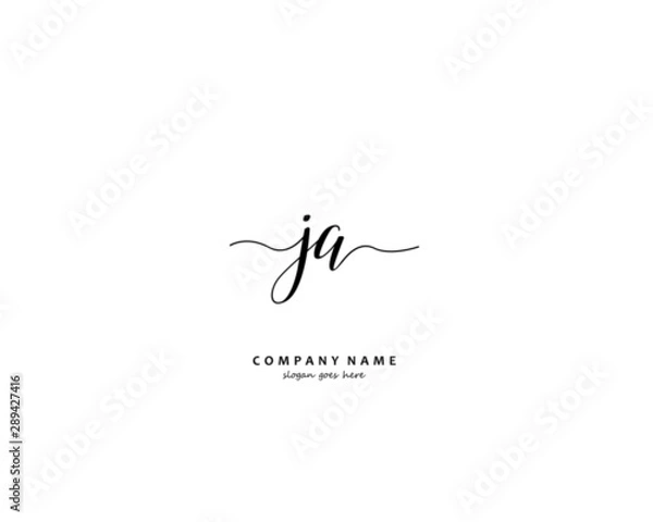 Obraz  JA Initial letter logo template vector