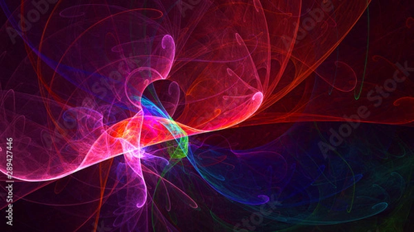 Fototapeta 3D rendering multicolored abstract fractal