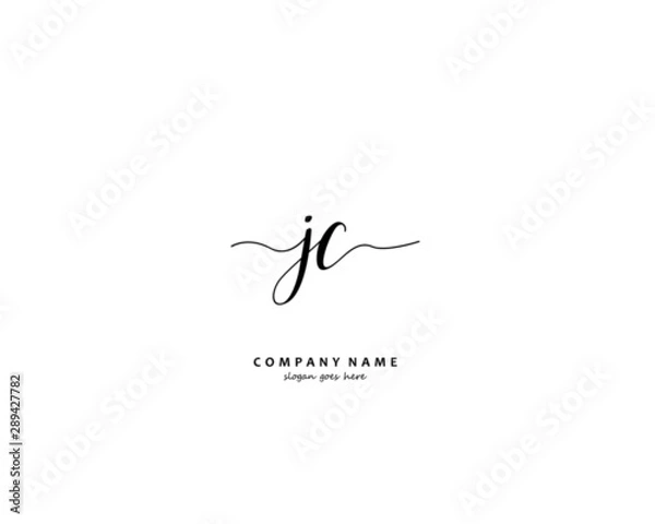 Obraz  JC Initial letter logo template vector